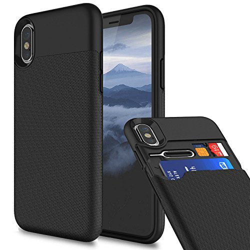iPhone XS Max Wallet Case Cover, Protective, Credit Card And ID Holder, Black