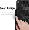 KHOMO  Apple iPad 10.2 2019/2020 ( 7th & 8th Generation ) Case with Pencil Holder - Dual Series - Cover - Carbon Fiber Black