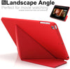 Dual Origami Case Cover For iPad 9.7 (2017 & 2018) Ultra Slim - Red
