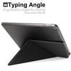 Dual ORIGAMI Case Cover For Apple iPad 9.7 (2017 & 2018) Ultra Slim Transparent Protector - Twill Grey