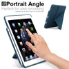 Dual Origami Case Cover For iPad 9.7 (2017 & 2018) With Pen Holder - Twill Blue