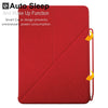 Dual Origami Case Cover For iPad 9.7 (2017 & 2018) With Pen Holder - Twill Red