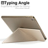Dual ORIGAMI Case Cover For Apple iPad 9.7 (2017 & 2018) Ultra Slim Transparent Protector - Gold