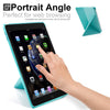 Dual ORIGAMI Case Cover For Apple iPad 9.7 (2017 & 2018) Ultra Slim Transparent Protector - Mint Green