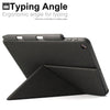 Dual Origami Case Cover For iPad 9.7 (2017 & 2018) With Pen Holder - Twill Grey