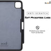iPad Case Pro 11 Case 2nd Generation 2020 with Pencil Holder - Dual Origami Series - Charcoal Black
