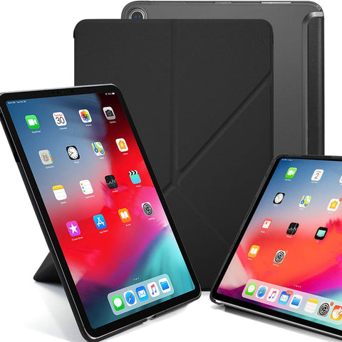 Origami Dual Case Cover For Apple iPad Pro 11 Inch See Through Horizontal & Vertical Display - Black