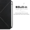 Dual Origami Case Cover For iPad 9.7 (2017 & 2018) With Pen Holder - Carbon Fiber