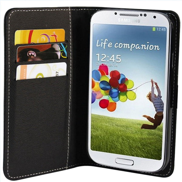 Wallet Case For Samsung Galaxy S4 - Black