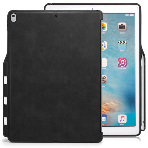 Case Cover Companion With Pen Holder For Apple iPad Pro 12.9 - Leather Black