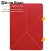 Dual ORIGAMI Case Cover For Apple iPad 9.7 (2017 & 2018) Ultra Slim Transparent Protector - Red