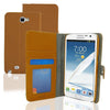 Executive Leather Wallet Case For Samsung Galaxy Note 3 - Brown