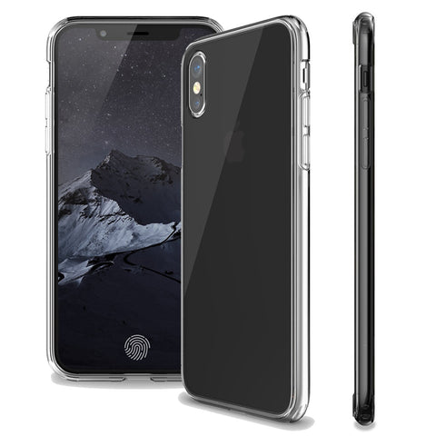 KHOMO - iPhone X & Xs [Hybrid] Bumper Case with Clear - Scratch Resistant Back