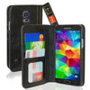 Book Style Leather Case For Samsung Galaxy S5 - Black