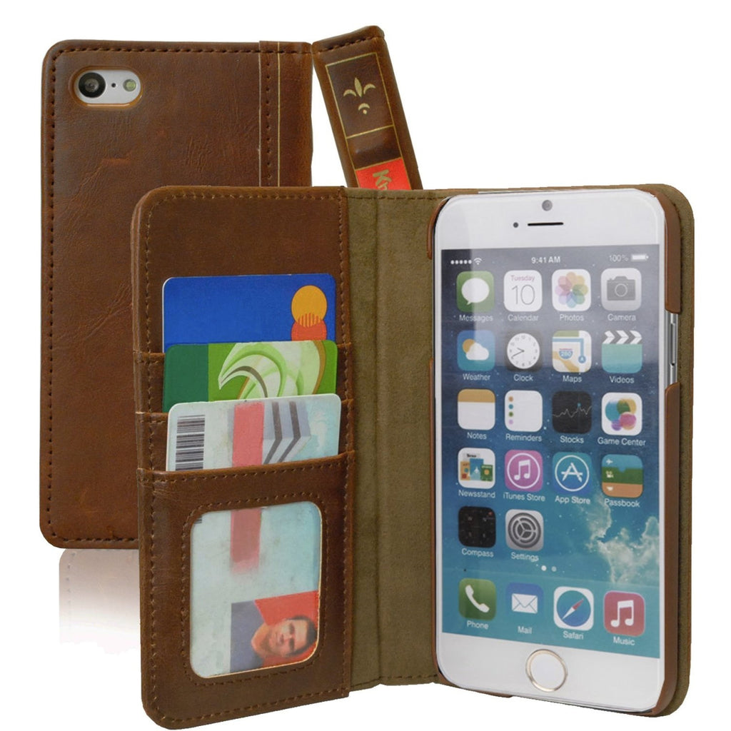 Vintage Bookstyle Case For iPhone 6 - Brown
