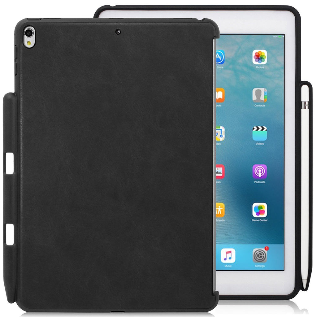 Companion Cover Case For Apple iPad Pro 10.5 Inch With Pen Holder Leather Black
