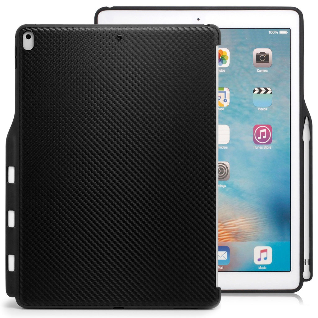 Case Cover Companion With Pen Holder For Apple iPad Pro 12.9 - Carbon Fiber