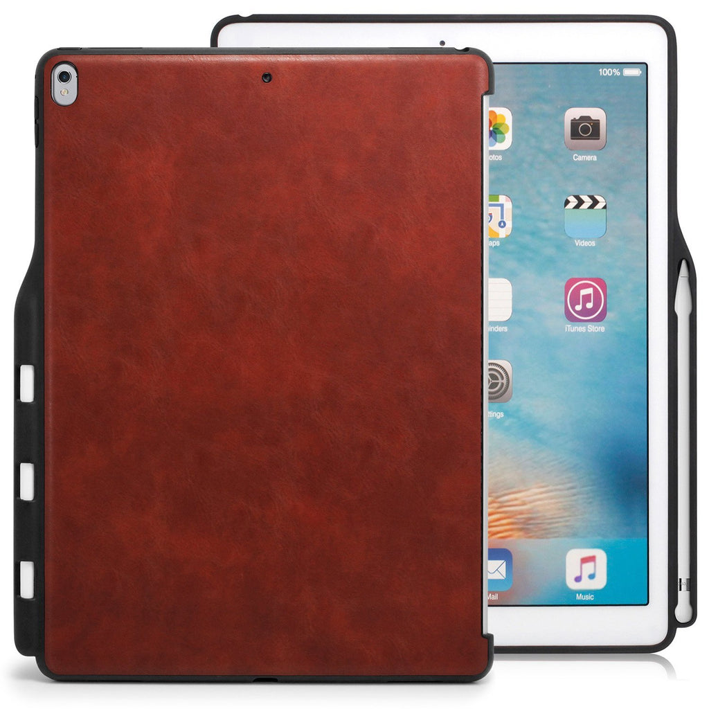 Case Cover Companion With Pen Holder For Apple iPad Pro 12.9 - Leather Brown