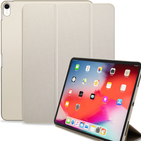 Dual Case Cover For Apple iPad Pro 12.9 Inch 3rd Generation  Super Slim With Rubberized Back & Smart Feature - Gold