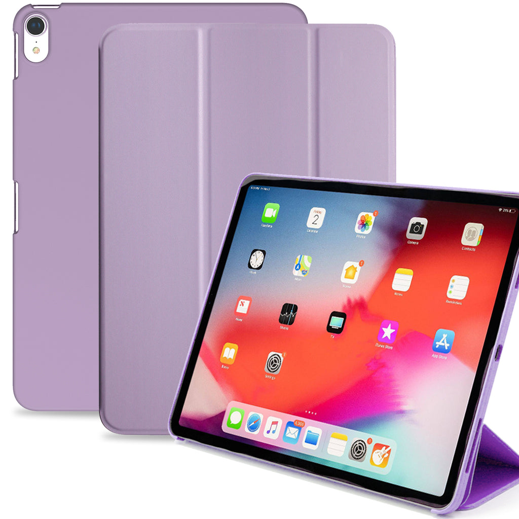 Dual Case Cover For Apple iPad Pro 11 Inch Super Slim With Rubberized Back & Smart Feature - Lavender Purple