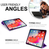 Dual Case Cover For Apple iPad Pro 12.9 Inch 3rd Generation  Super Slim With Rubberized Back & Smart Feature - Lavender Purple