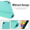 Dual Case For Apple iPad Mini 5 Super Slim Rubberized Back & Smart Feature - Mint Green