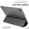 iPad Pro 11 Case 2nd Generation 2020 - Dual Hybrid See Through Series - Supports Pencil Charging - Charcoal Black