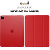 iPad Pro 12.9 Case 4th Generation 2020 - Dual Hybrid See Through Series - Supports Pencil Charging - Red