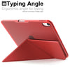 Origami Dual Case Cover For Apple iPad Pro 12.9 Inch 3rd Generation See Through Horizontal & Vertical Display - Red